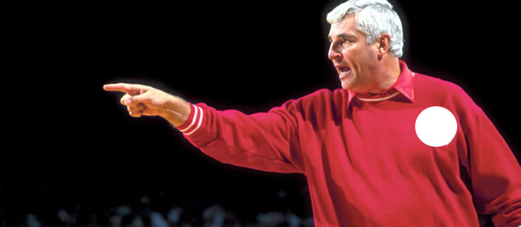 Let's kick things off with a fiery floor general: Bobby Knight. Which crew did this legendary tactician famously lead?